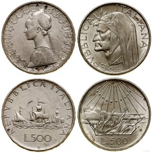 Italy, 2 x 500 lira, 1960 and 1965, Rome
