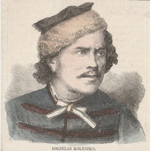 KOZŁOWA RUDA (Litva) - KOŁYSZKO Bolesław. Portrét Boleslava Kolyška, jedného z veliteľov litovského povstania, drevo. farba.