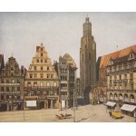 WROCŁAW. Pohľady na mesto - súbor ôsmich fotografií J. Hollosa, vydal C. Weller, Berlín 1923; heliogravúry na ozdobnom kartóne