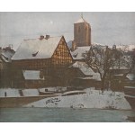 WROCŁAW. Pohledy na město - soubor osmi fotografií J. Hollose, vydal C. Weller, Berlín 1923; heliogravury na ozdobném kartonu