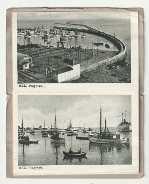 GDYNIA, HEL, JASTARNIA, ORŁOWO, JASTRZĘBIA GÓRA. A small album in the form of leporello, showing 24 views of cities, pre-1939