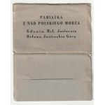 GDYNIA, HEL, JASTARNIA, ORŁOWO, JASTRZĘBIA GÓRA. Malý album vo forme leporela, v ktorom je zobrazených 24 pohľadov na mestá, pred rokom 1939