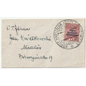 KRAKOW. Commemorative envelope with stamp: KOPIEC MARSZAŁKA JÓZEŁFA PIŁSUDSKIEGO, stamp and address: Jan Kwiatkowski Cracow Zwierzyniecka 19