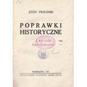 PIŁSUDSKI Józef. Historische Korrekturen...