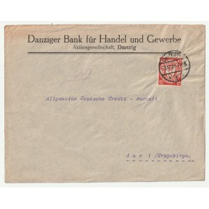 GDAŃSK. Trzy koperty firmowe gdańskich banków - Danziger Bank für Handel und Gewerbe Aktiengesellschaft, Danziger Privat-Actien-Bank oraz Landesbank und Girozentrale Danzig-Westpreußen.