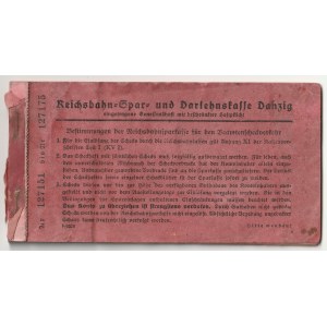GDAŃSK. checkbook of the Reich Railway Savings Bank and Loan Fund.