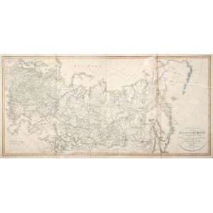 SYBERIA. Mapa Syberii i europejskiej części Rosji autorstwa Johanna Christopha Matthiasa Reineckego, sporządzona w oparciu o dane astronomiczne z Obserwatorium w Gotha (Sternwarte Seeberg bey Gotha), Weimar 1804.