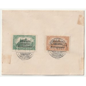 PLEBISCYT in Ermland, Masuren und Powiśle - Kwidzyn. Zwei Briefmarken aus dem Plebiszit in Ermland, Masuren und Powiśle vom 11. Juli 1920