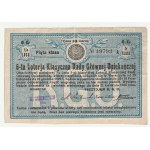 3 LOSY RGO z 6 loterii: 1) 1 klasa ¼ Losu za 10 marek, ciągnięcie 14 i 16 sierpnia 1919 r.; 2) 3 klasa ¼ Losu, za 10 marek, ciągnięcie 7 i 8 października 1919 r., 3) 5 klasa ¼ Losu, za 10 marek, od 29 listopada do 22 grudnia 1919 r.