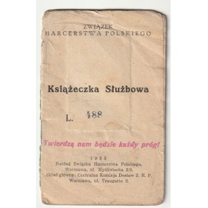 BIALYSTOK, INOWROCŁAW. ZHP booklet and school ID card belonging to Leszek Skonieczny, son of Maj. M. Skonieczny