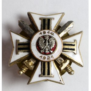 KOMBATANCI w II RP. Odznaka Związku Byłych Ochotników Armii Polskiej, Uczestników Walk o Niepodległość 1914-1921, organizacji kombatanckiej powstałej w latach 1933-1934