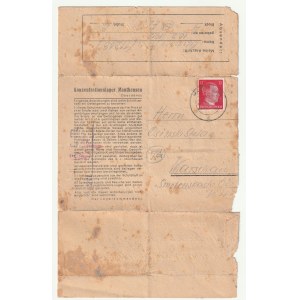 MAUTHAUSEN. Kartka pocztowa nadana przez Jana Osińskiego więźnia obozu koncentracyjnego w Mauthausen do Stefana Osińskiego zamieszkałego w Warszawie na ul. Smoleńskiej