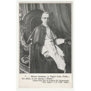 PIUS XII. Portrait of Pope Pius XII (E. M. G. G. Pacelli, 1876-1958)
