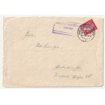 SZREŃSK (mlawski pov.), CIECHANÓW. Zwei Briefumschläge mit Briefmarken: Schrensk über Mlawa (Süostpr) und MIELAU bz. ZICHENAU