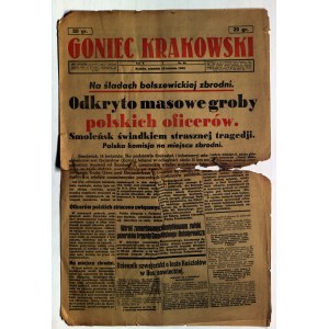 KATYŃ. GONIEC Krakowski. Kraków, R. V, nr 88: 15.04.1943