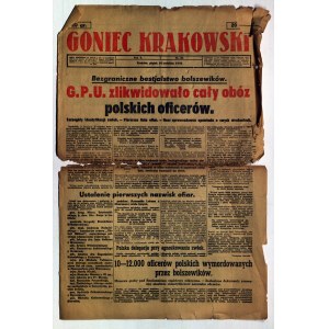 KATYŃ. GONIEC Krakowski. Kraków, R. V, nr 89: 16.04.1943