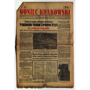 KATYŃ. GONIEC Krakowski. Kraków, R. V, nr 91: 18-19.04.1943