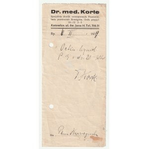 WITKOWO. A collection of medical recommendations and prescriptions by Dr. med. Kuklinski, on most of them stamps of the Eagle Pharmacy of J. Gaertig from Witkow