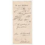 WITKOWO. Sammlung von medizinischen Empfehlungen und Rezepten von Dr. med. Kukliński, auf den meisten von ihnen Stempel der Orzeł-Apotheke J. Gaertig aus Witkowo