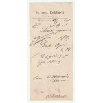 WITKOWO. A collection of medical recommendations and prescriptions by Dr. med. Kuklinski, on most of them stamps of the Eagle Pharmacy of J. Gaertig from Witkow