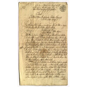 RYDZYNA. Contract dated 3.X.1789 between brothers Christopher and George Baudett, a ...