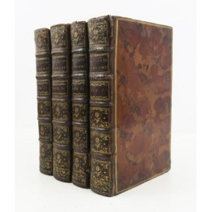 LESZCZYŃSKI Stanisław (poľský kráľ). Oeuvres du philosophe bienfaisant. Vol. 1-4 (complete). Paríž 1763, [vydal P. J. Solignac]. Prvé vydanie.