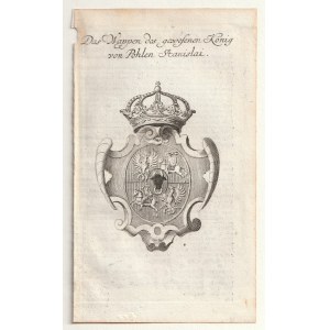 POLAND. Coat of arms of Stanislaus Leszczynski as king of Poland; anonymous, ca. 1790; b. copper.