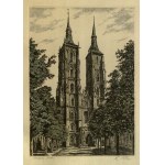 ADLER, RICHARD (1907-1977), WROCŁAW. Katedra św. Jana Chrzciciela we Wrocławiu; okres międzywojenny; w dole sygn...