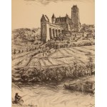STUMPP, EMIL (1886-1941), KWIDZYN. pohľad na hrad Pomezanskej kapituly v Kwidzyne; 1931; signované a datované na kameni....