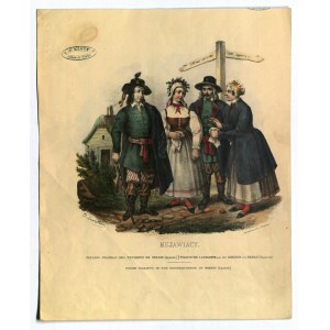 BREST KUJAWSKI. Residents of the Brest Kujawski area in traditional costumes; letter E. Simon and Sons in Strasbourg....