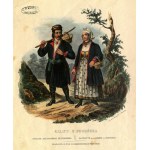 PODGÓRZE. Podgórze residents in traditional costumes; lettered by E. Simon and Sons in Strasbourg, according to a drawing by J.N....