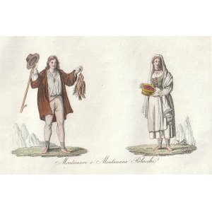 POLŠTINA, MALOPOLSKO. Highlanders; převzato z: B. Zaydler, Storia della Polonia [...], Florencie 1831; ocel. barva, sv. bdb....
