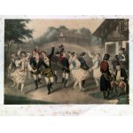POLSKA. Scena tańca (mazurek); wyd. F. Sala & Co., Berlin, ok. 1850; lit. kolor., st. db....