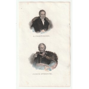 CZARTORYSKI, ADAM (1770-1861), DWERNICKI, JOZEF (1779-1857). Busts on a common sheet; eng. C. Mayer (ref.