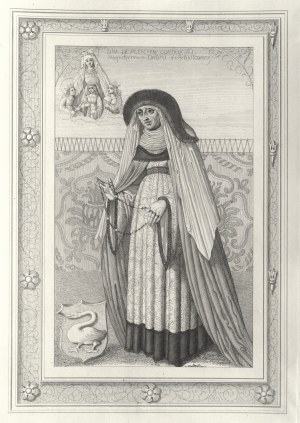 PLESZÓW k. KRAKOW, SZYDŁOWIEC. ZOFIA of GOŹDZIKOWA and PLESZOWA SZYDŁOWIECKA coat of arms Swan (ca. 1440-ca. 1503)....
