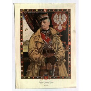 SIKORSKI, WŁADYSŁAW (1881-1943). Plakat mit der Darstellung des Generals - Porträt in der Mitte des Oberschenkels; gezeichnet von A. Szyk (1894-1951), 1940...