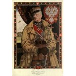 SIKORSKI, WŁADYSŁAW (1881-1943). Plakát s generálem - portrét do půli stehen; nakreslil A. Szyk (1894-1951), 1940...