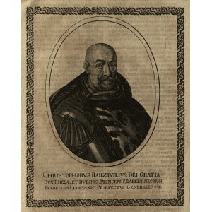 WILNO, LITWA, KRZYSZTOF RADZIWIŁŁ herbu Trąby (1585-1640), książę z birżańskiej linii Radziwiłłów...