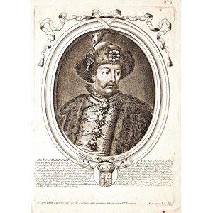 WILANÓW, JAN III SOBIESKI (1629-1696, król Polski od 1674 i wielki książę litewski w latach 1674-1696). Portret w owalu...