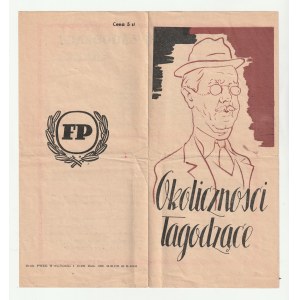 MILDERNDE UMSTÄNDE. 1939 Film, Faltblatt in zwei Teilen gefaltet; Zweifarbendruck, ...
