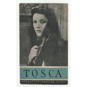 TOSCA. Film z roku 1941; 8 stran, dvoubarevný tisk, st. db., mírné trhliny a rýhy ...