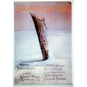 GŁUSZEK Jerzy (born 1956) - Semyon Dezhniov, 1984. movie poster. Film prod ...