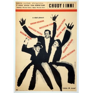 GÓRKA Wiktor (1922 - 2004) - Chudy i inni, 1966. filmový plakát. Režie: Henryk Kulba. ...
