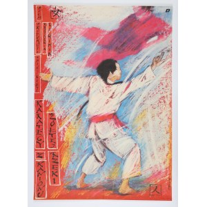 PĄGOWSKI Andrzej (b. 1953) - Karate men from the Yellow River Canyon, 1986. movie poster. ...
