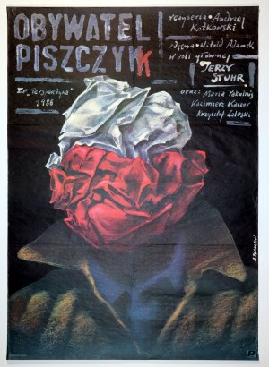PĄGOWSKI Andrzej (ur. 1953) - „Obywatel Piszczyk”, 1988. Plakat filmowy. Reż. Andrzej …