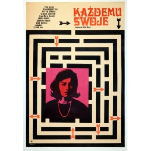 RAPNICKI Janusz (1926 - 1969) - Každému, čo mu patrí, 1968. filmový plagát. Réžia: Elio ...