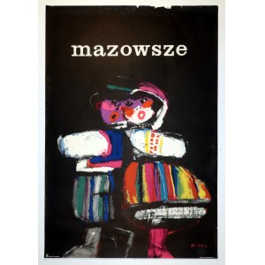 ŚWIERZY Waldemar (1931-2013) - „Mazowsze”, 1961. Plakat muzyczny, promujący Zespół …