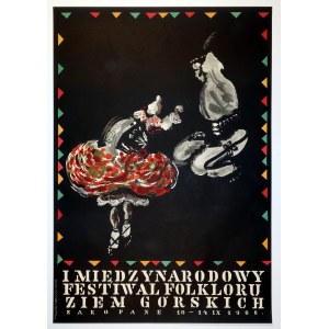 WALOCH Arkadiusz (b. 1932) - 1st Mountain Lands Folklore Festival, 1968. music poster, ...