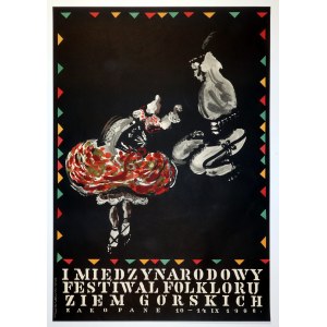 WALOCH Arkadiusz (nar. 1932) - 1. folklórny festival v horskej oblasti, 1968. hudobný plagát, ...