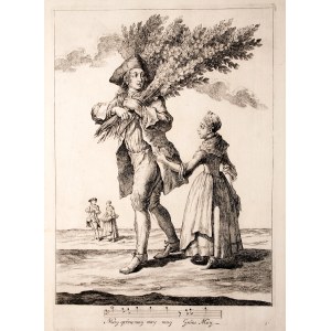 GDANSK, MATTHÄUS DEISCH (1724-1789). Portfólio s 36 rytinami známeho gdanského rytca M. Deischa, pravdepodobne podľa kresby F. A. Lohrmanna (1735-1800); pochádzajú zo série 40 rytín s názvom: Danzigskí vývojári (Danziger Ausrufer), vydanej v roku l